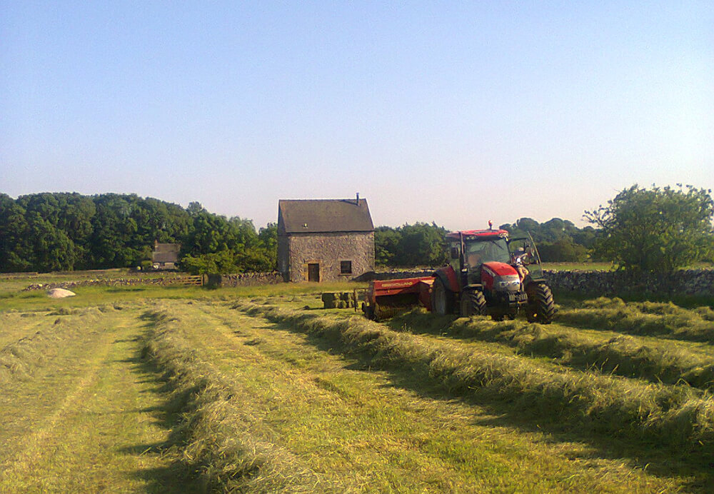 Alstonefield Camping Barn and tractor