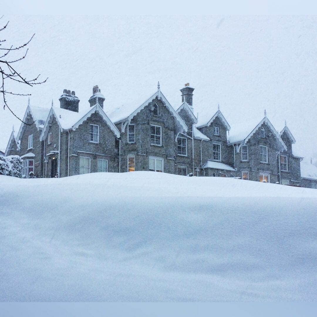 Snow in Herefordshire at Dunfield House