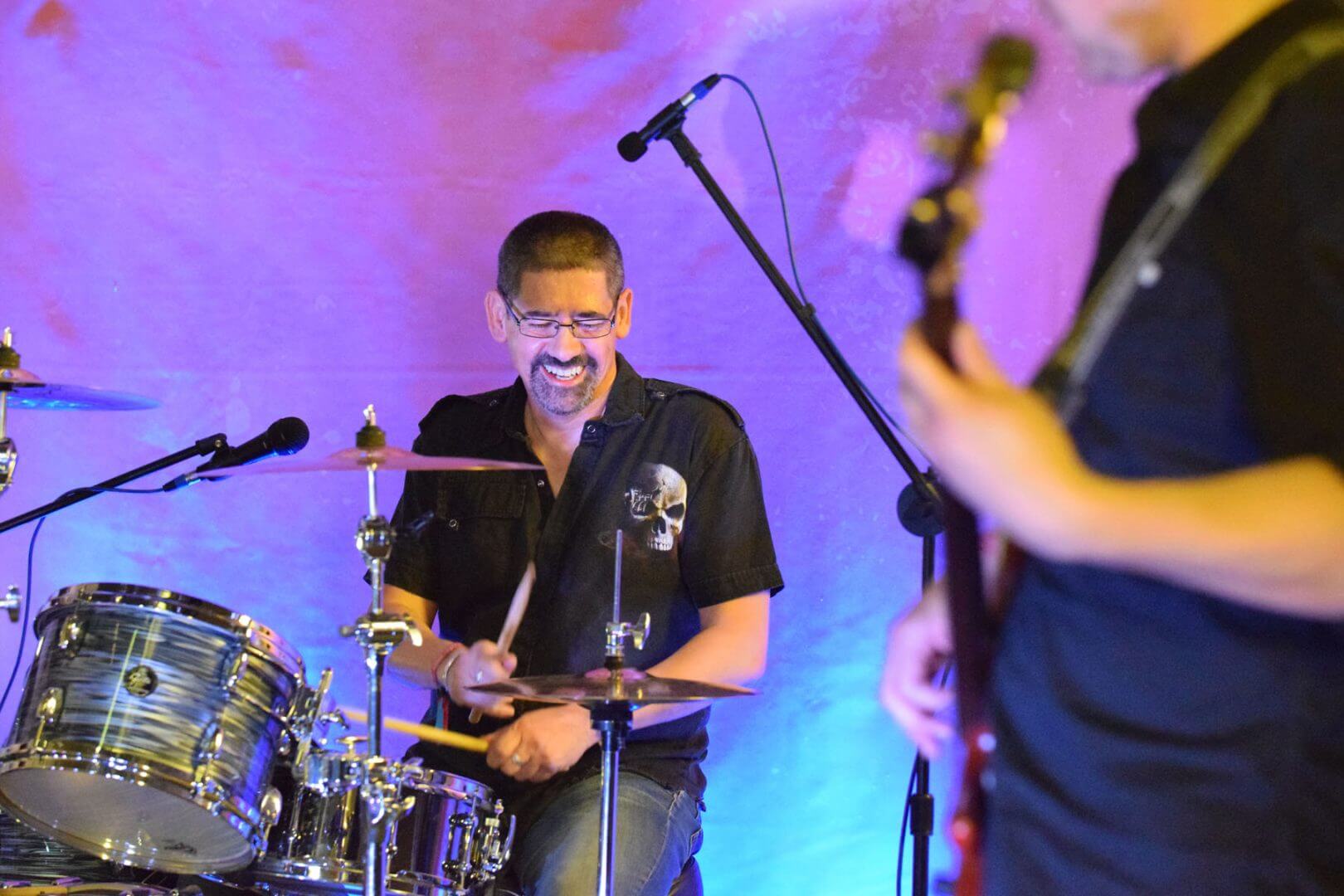 Smiling Drummer - Chris at Deepdale Backpackers & Camping