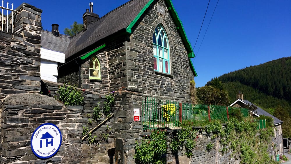 ihuk sign on Corris Hostel