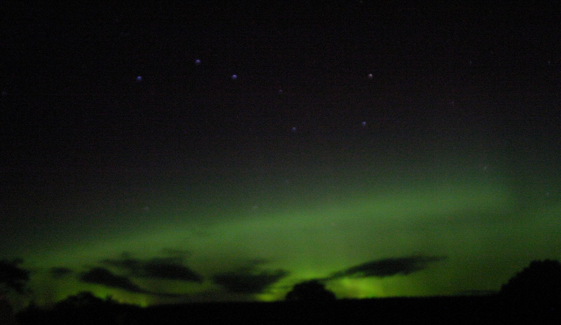 Aurora over Slacke House Farm in Northumberland
