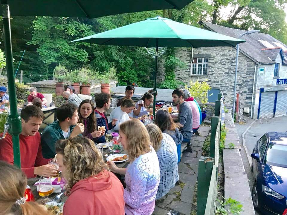 Terrace at Vagabond Bunkhouse in snowdonia