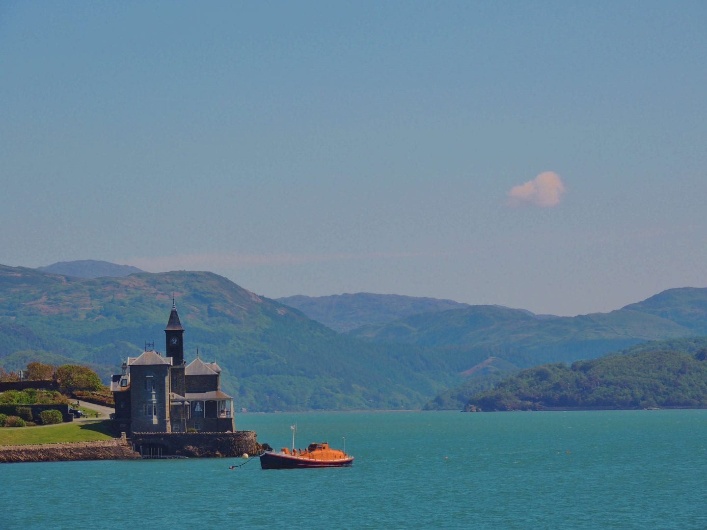 Clockhouse on the Mawddach estuary over looked by bunkorma bunkhouse