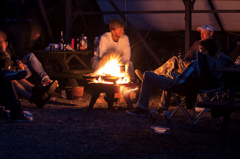 Campfire at Lower Penderleath St Ives Farm Hostel