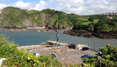 Verity on ilfracombe harbour the end point of the Devon Coast to Coast Cycle Trail