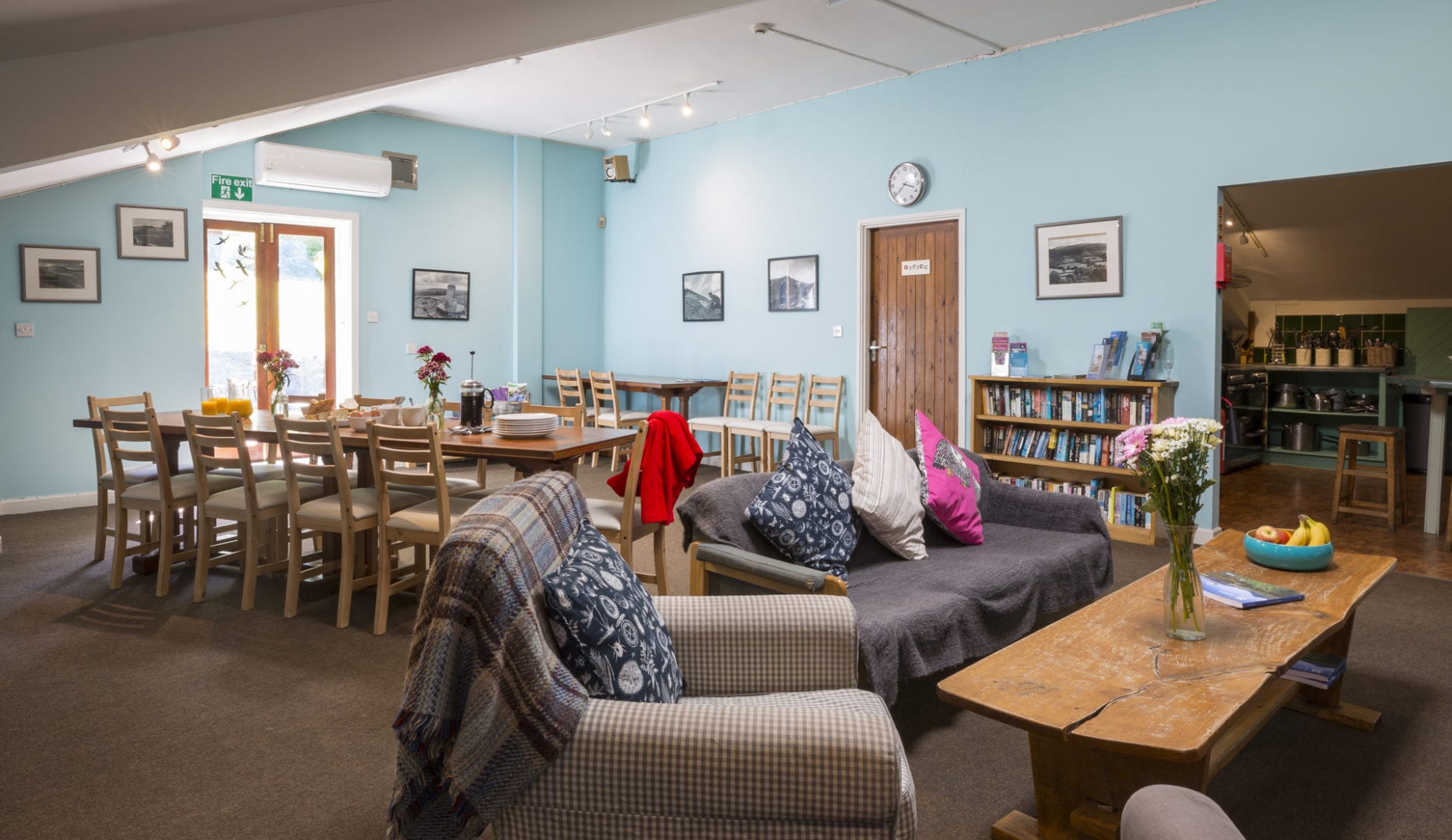 Sitting room at Dan Y Gyrn bunkhouse on the Beacons Way