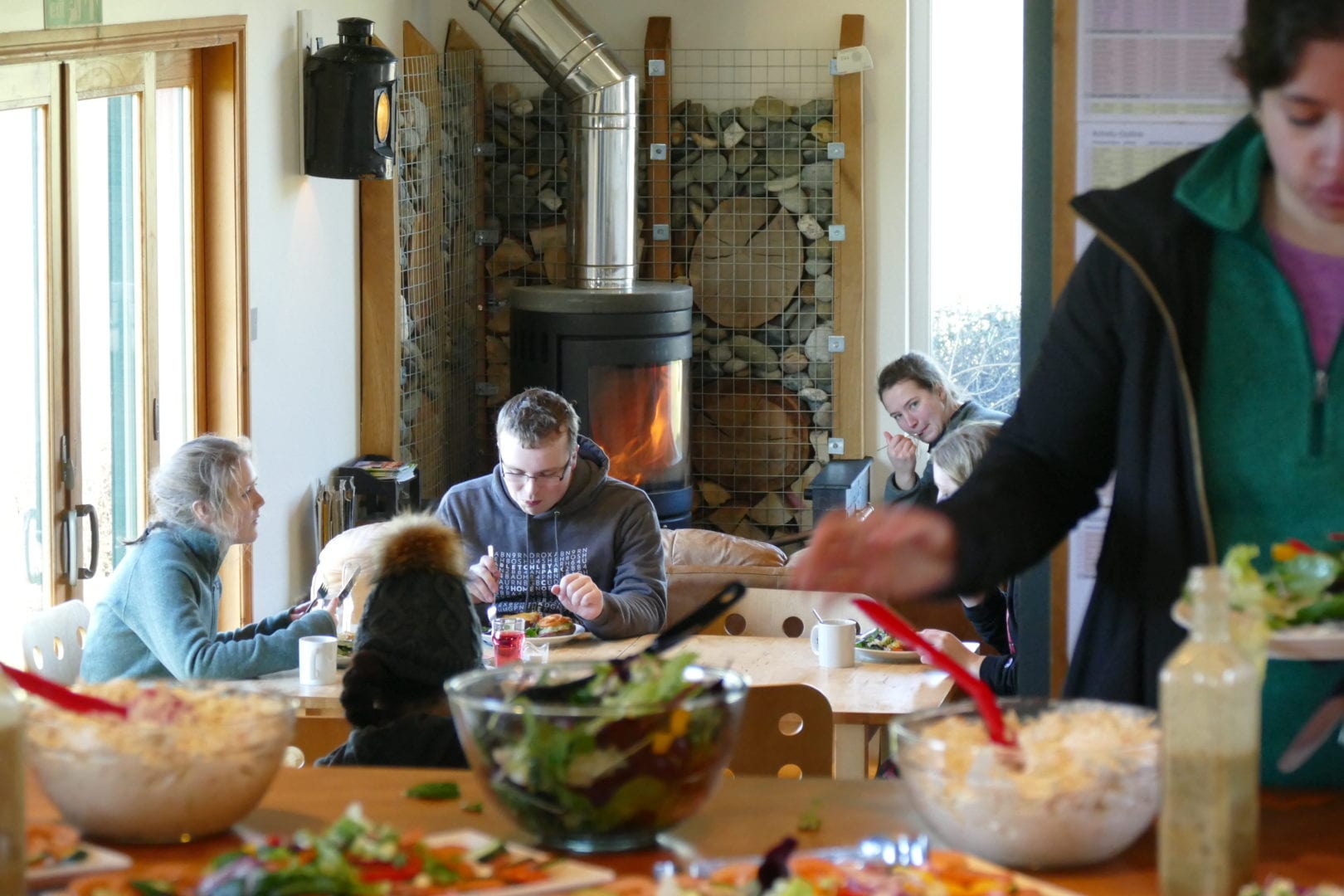 Eating at the Eco Lodge February half term