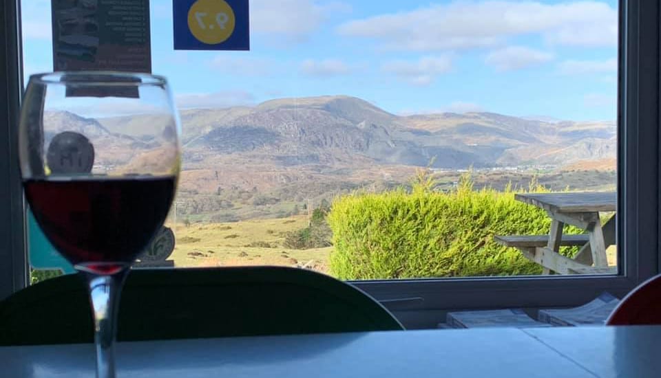 Glass of wine at Treks Bunkhouse Feb half term