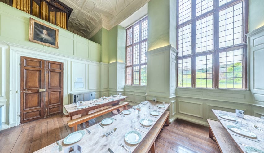 Nettlecombe Court FSC. Dining Room in the Great Hall exterior