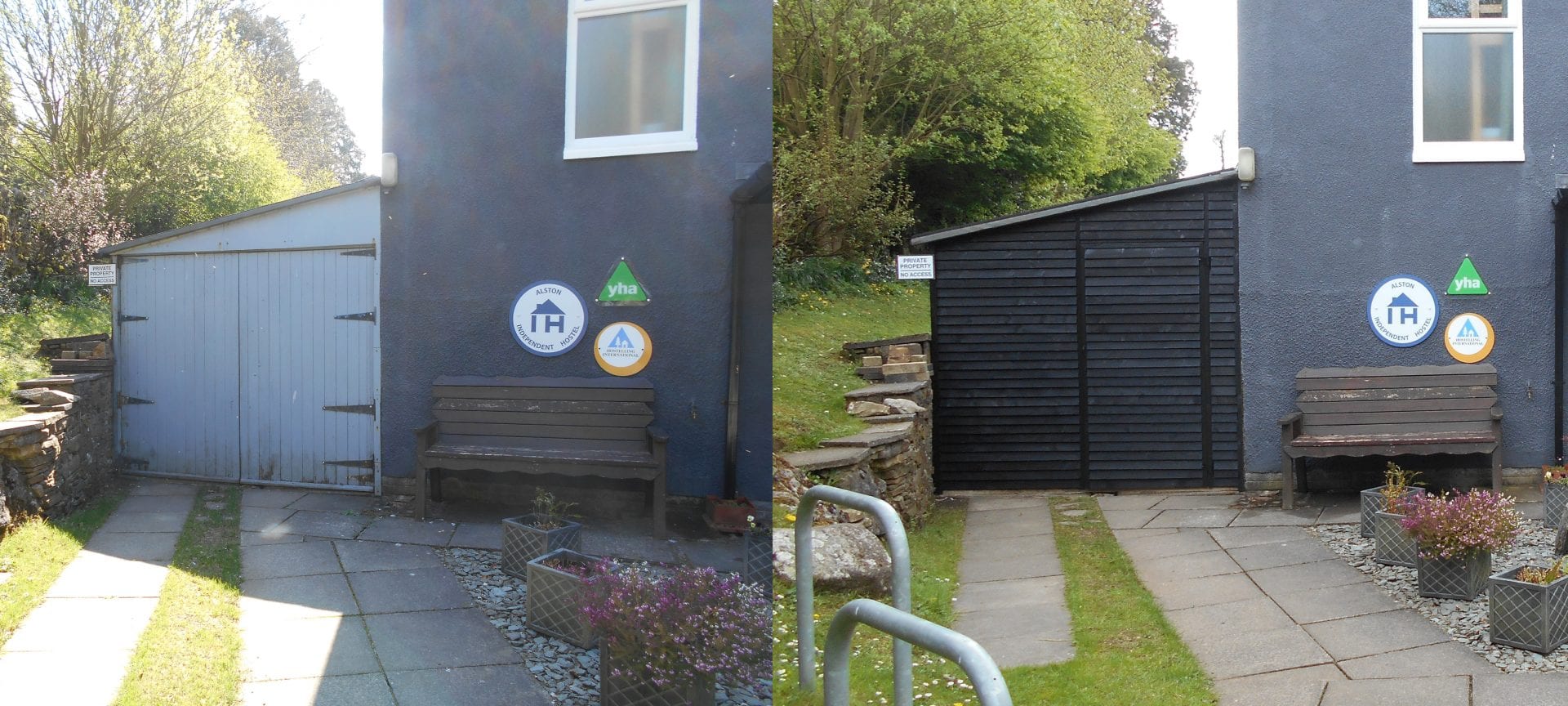new bike shed at Alston Youth Hostel