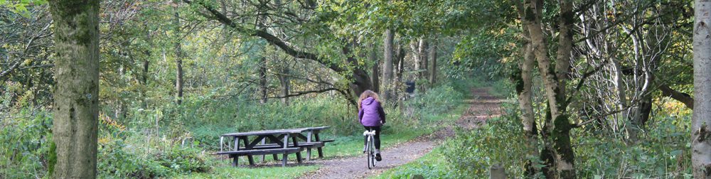Cyclist on the white peak loop in derbyshire