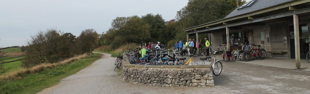 Pairsly hay cafe and bike hire walkers on the white peak loop in derbyshire