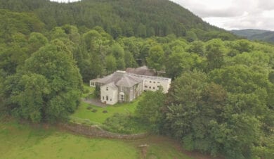 Aerial view. FSC Rhyd-y-creuau