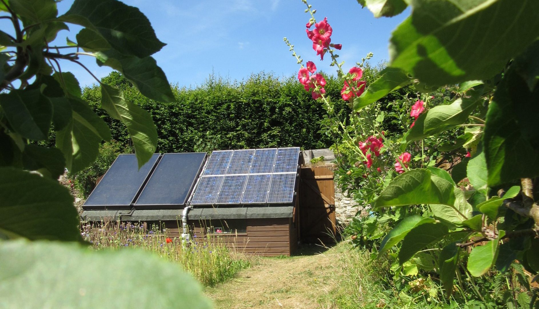 soloar pannels at Puttenham Camping Barn in the Surrey Hills
