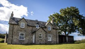 Exterior view of the stone double fronted Gleneg bunkhouse