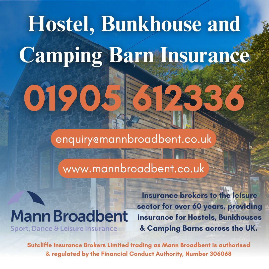 Mann Broadbent hostel bunkhouse camping barn insurance advert