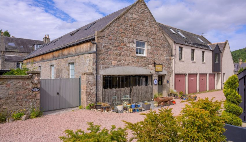 Exterior of stone hostel