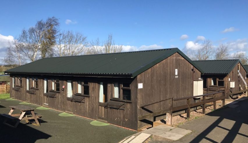 exterior of wooden chalet