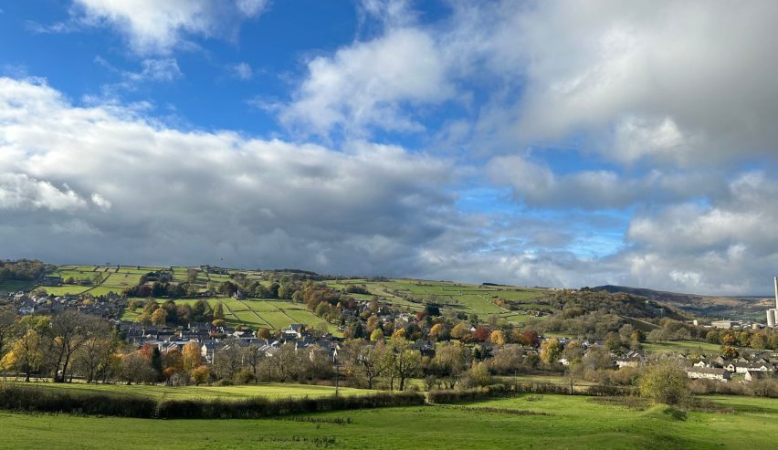 The view across the valley