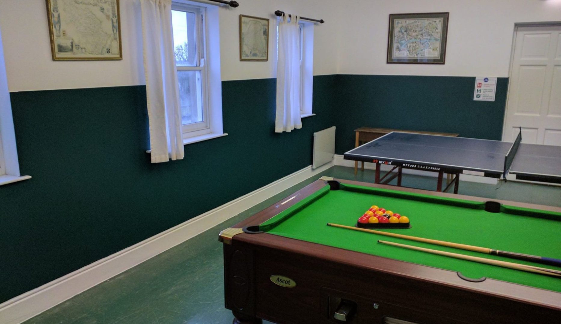 Games room with pool table