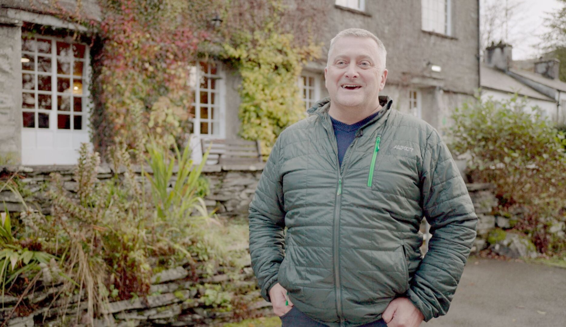 Retiring Hostel Manager Nick Owen outside the hostel