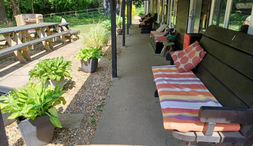 Veranda at Jordans Hostel