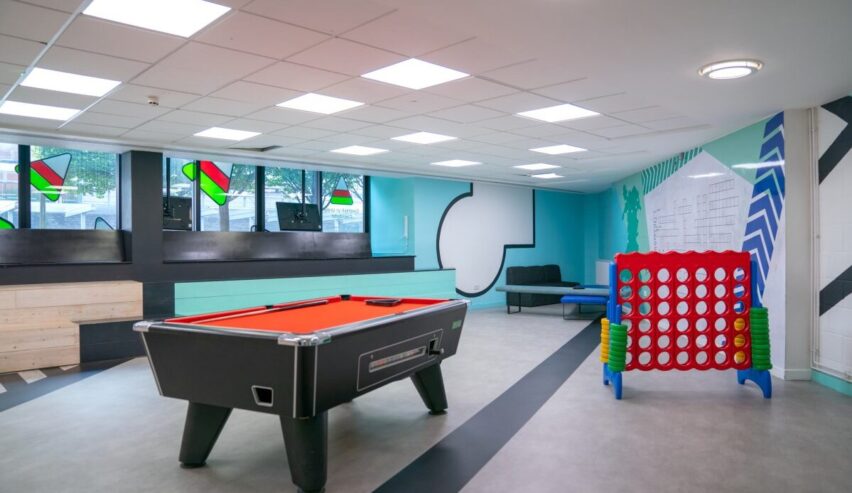 urdd group accommodation in cardiff - games room