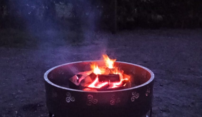 fire pit at st.Michael's Lodge hostel