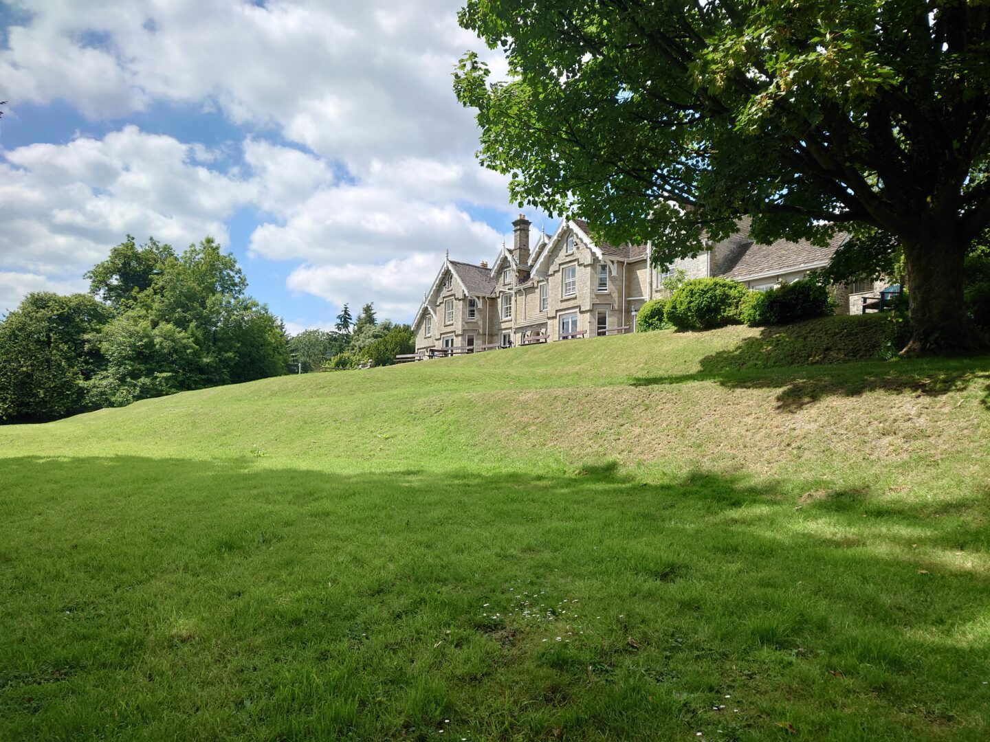 View of Dunfield House from Peace Garden
