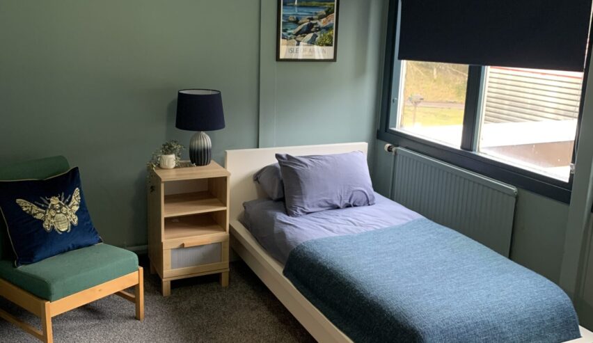 Bed in private room at Ardentinny Outdoor Centre
