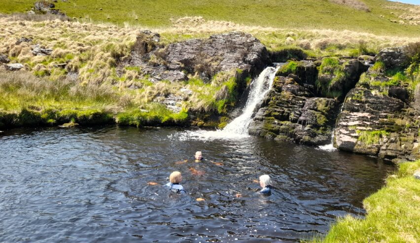 Nant y ffrwd wild swimming location in the cambrian mountains