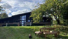 south douns club house hostel with picnic bench