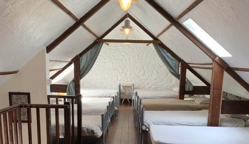 attic beds in clyngwun bunkhouse