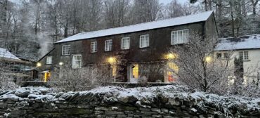 elterwater hostel in the snow
