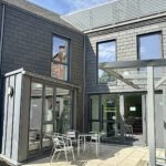 exterior view of new town hall bunkhouse whithorn