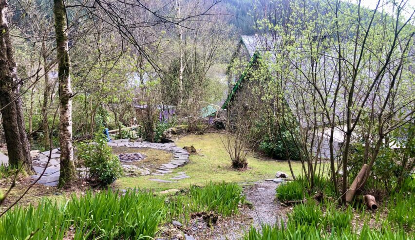 garden at corris hostel