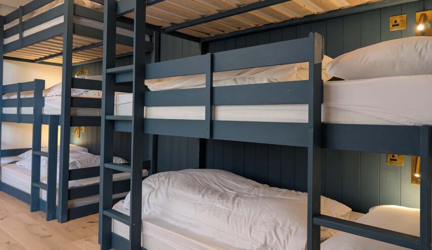 triple bunks at base camp hathersage