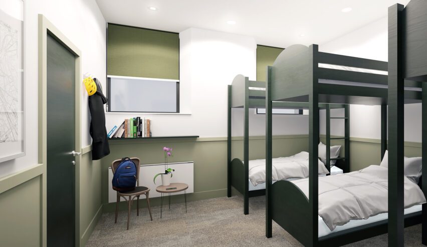 Bedroom with bunkbeds at ashbourne gateway hostel