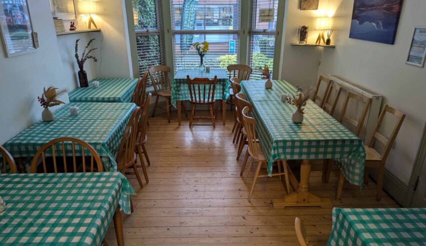 self ctaering dinning room at llangollen hostel