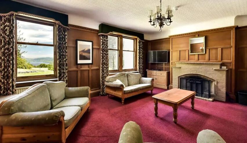 lounge at our place loch tay brae lodge