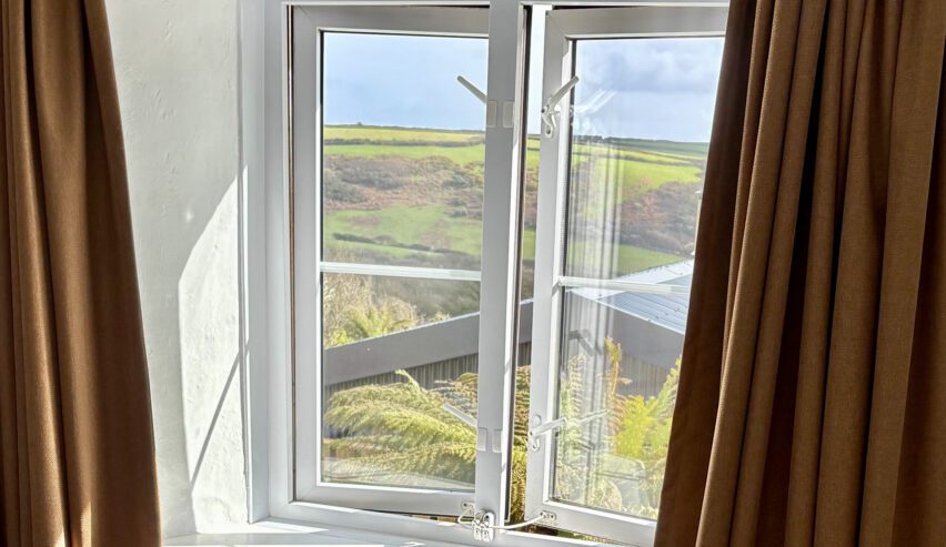 view from bedroom at boswinger hostel