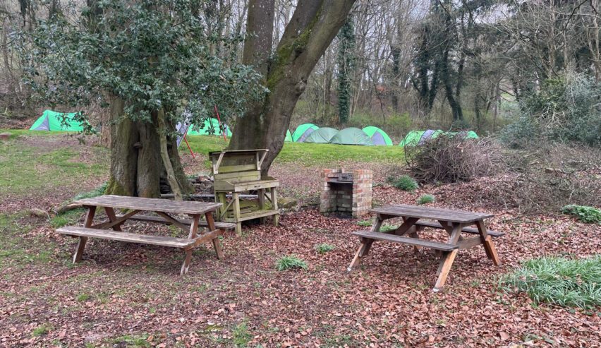 camping at bridges hostel on the long mynd
