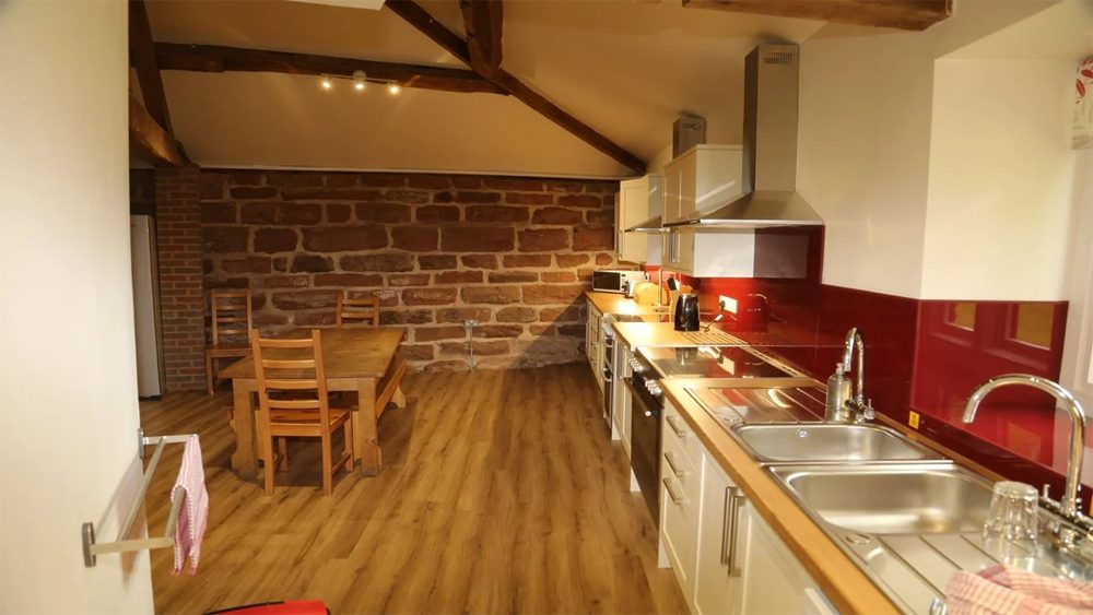 kitchen at Dudmaston Bunkhouse