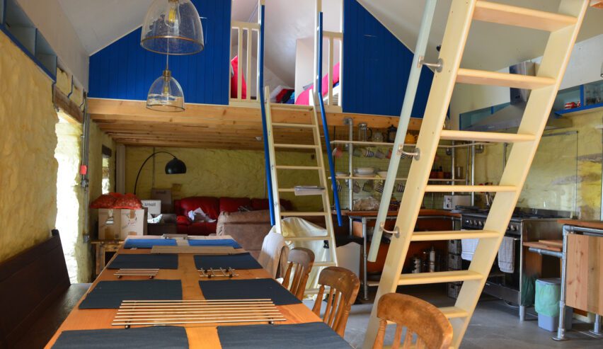 sleeping lofts at refuge bunkhouse Gernos Fawr