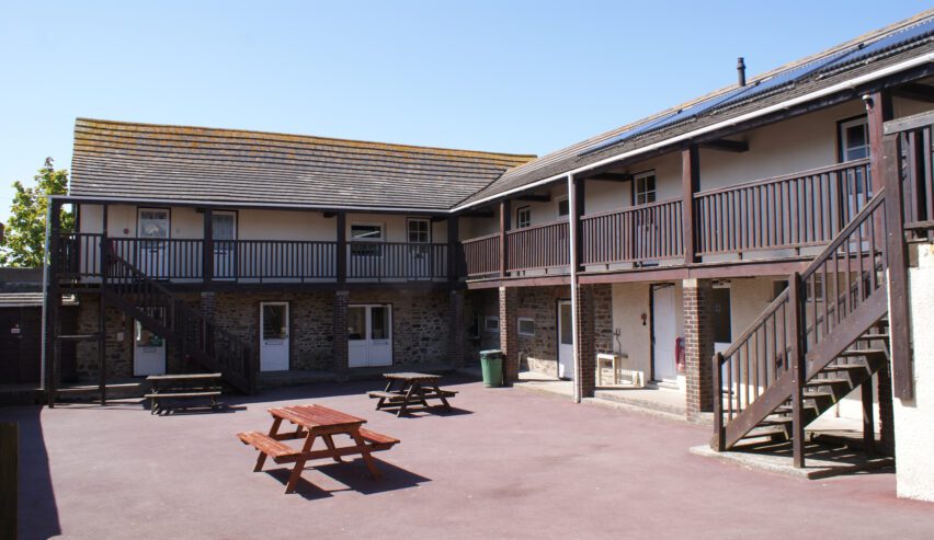 picnic table at Skern Lodge Appledore
