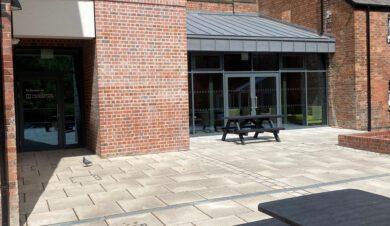 Gateway Lodge Ashbourne main door and patio