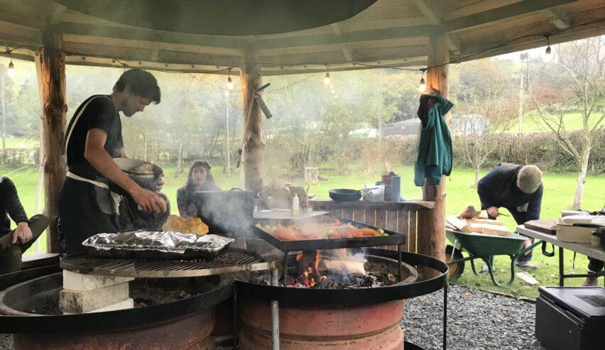 cookhouse at Llwyn Lodgings on Glyndwrs Way