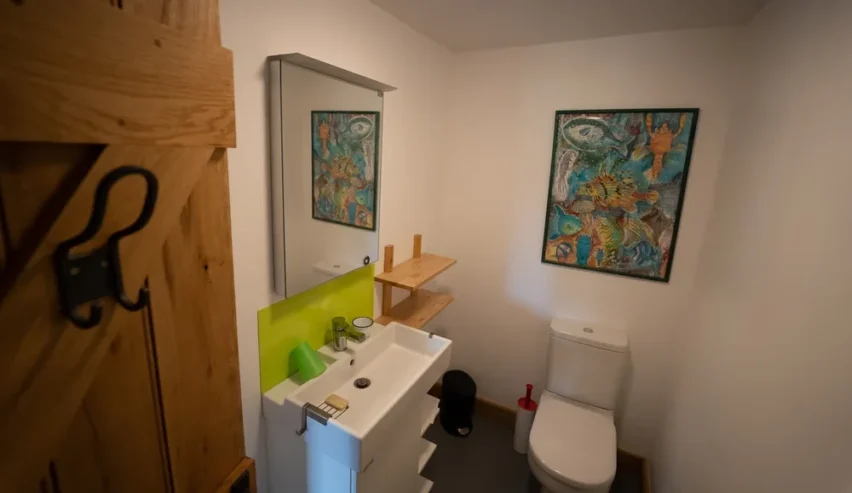 shower room at Llwyn lodgings