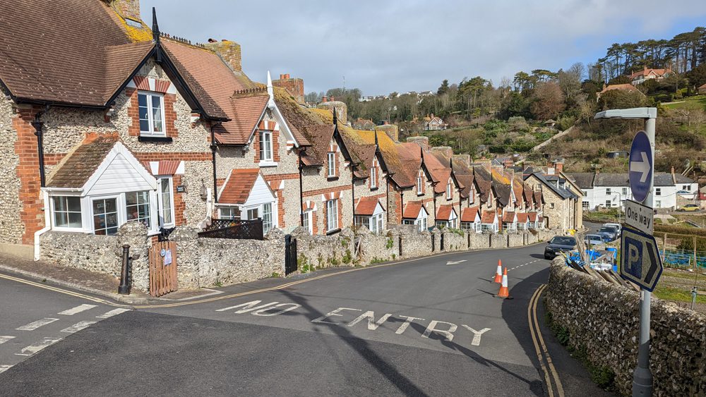 Town on the English Coast Path
