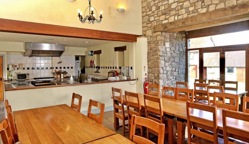 dining room at Wern Watkin Bunkhouse